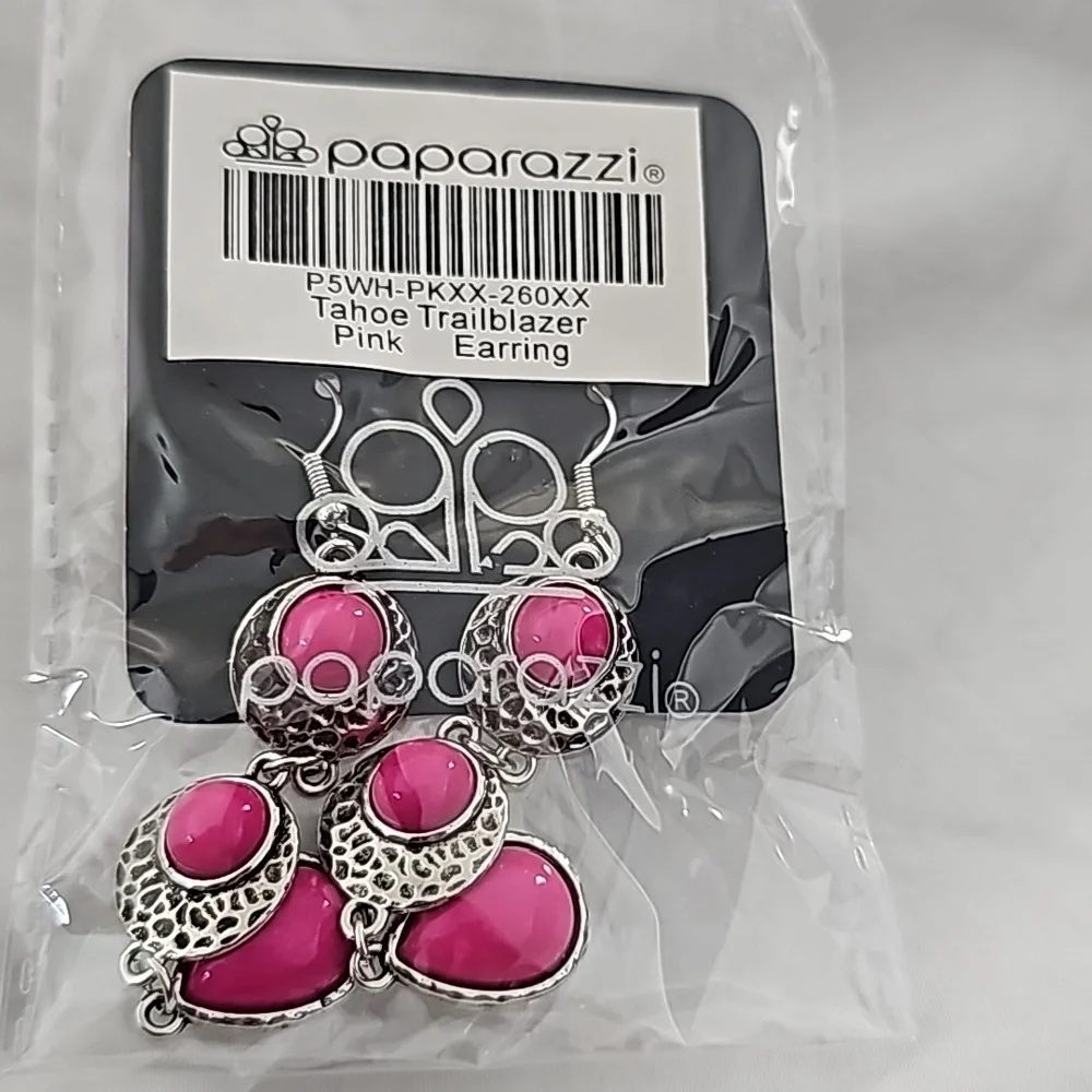 Tahoe Trailblazer Pink Earrings SILVER - Picture 3 of 3